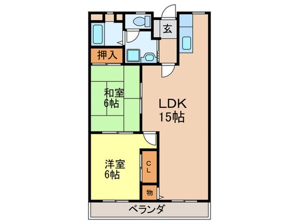 サンコーポタカキの物件間取画像